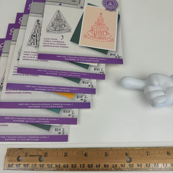 6 Christmas Holiday Crafters Companion Photopolymer Stamp Card Making Craft READ - Picture 4 of 12